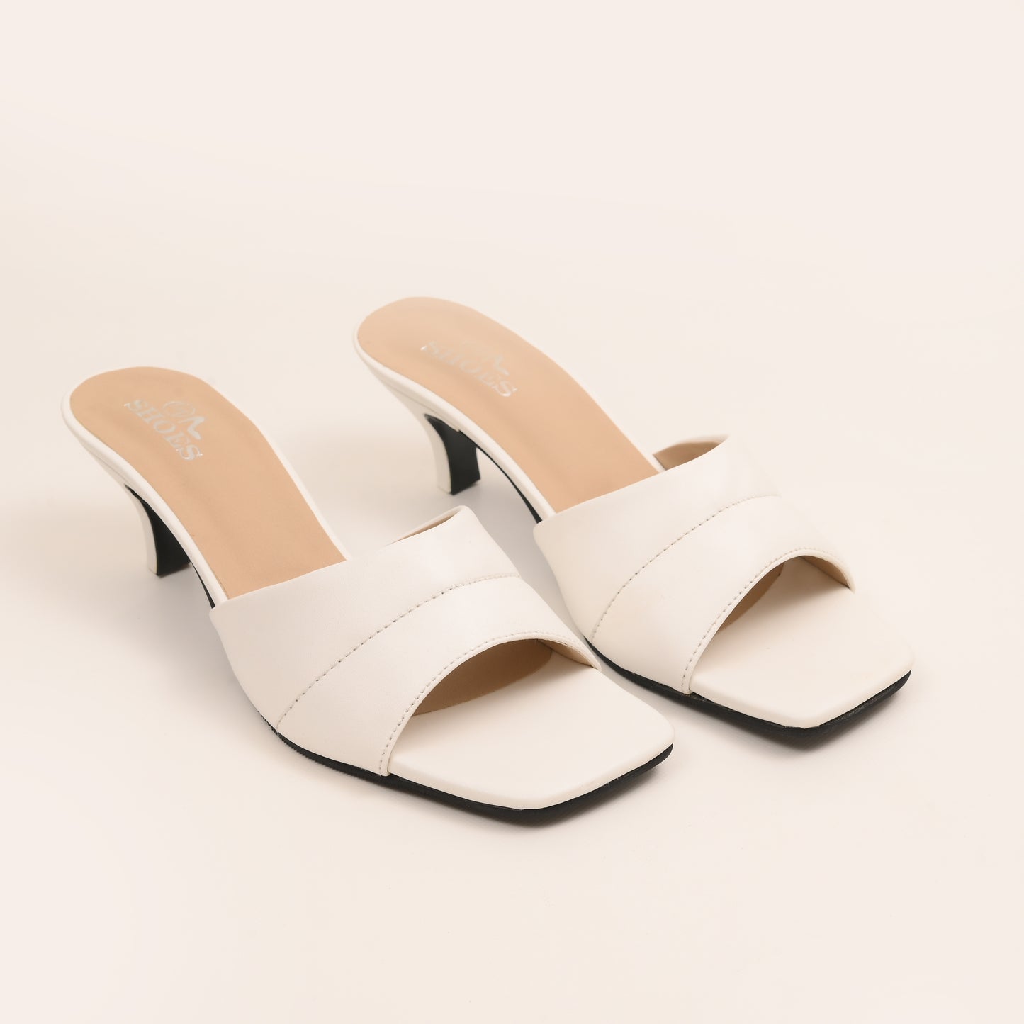 softy heels white