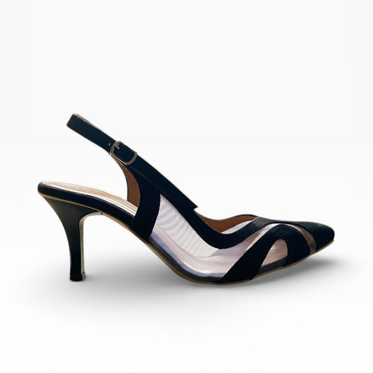 Luxury Net Heels - Black