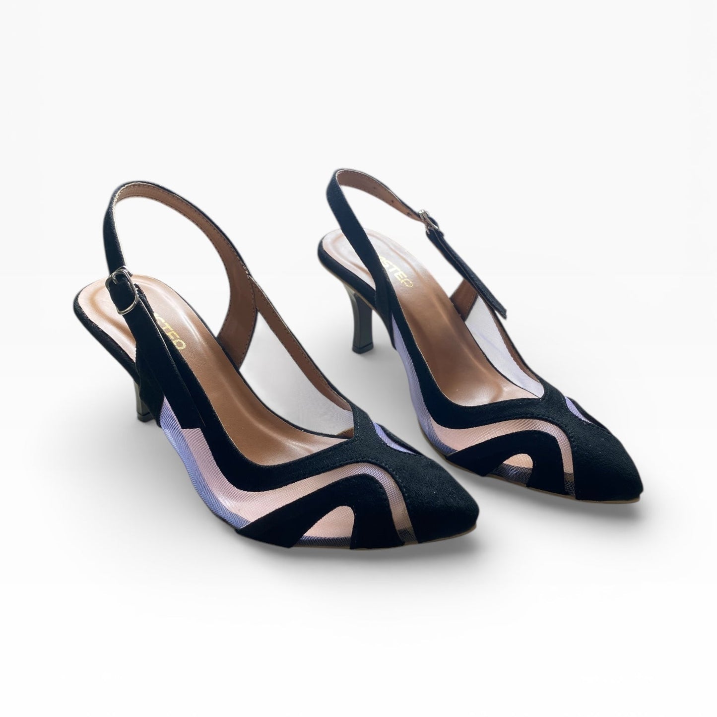 Luxury Net Heels - Black