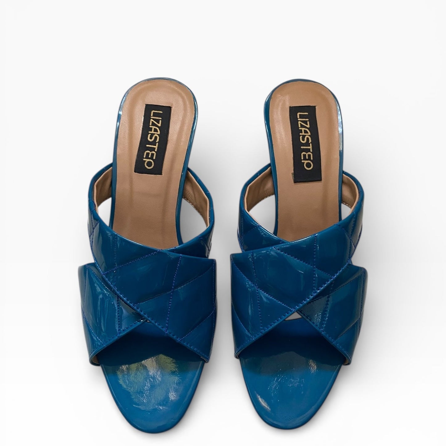 cross strap heel - blue