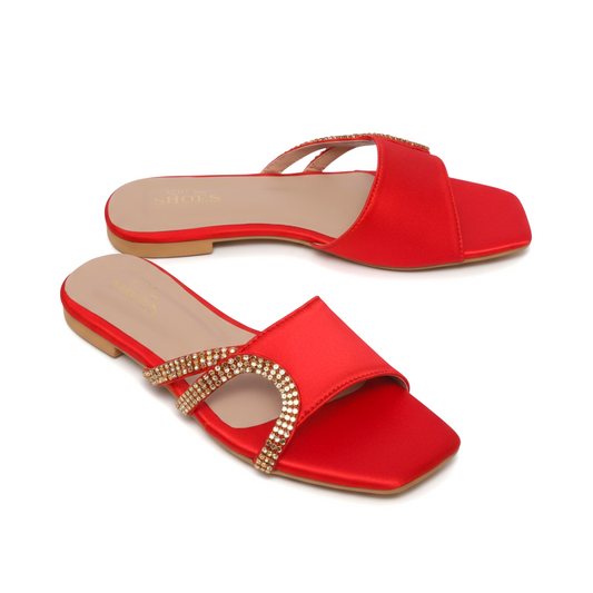 461  red ngina slippers